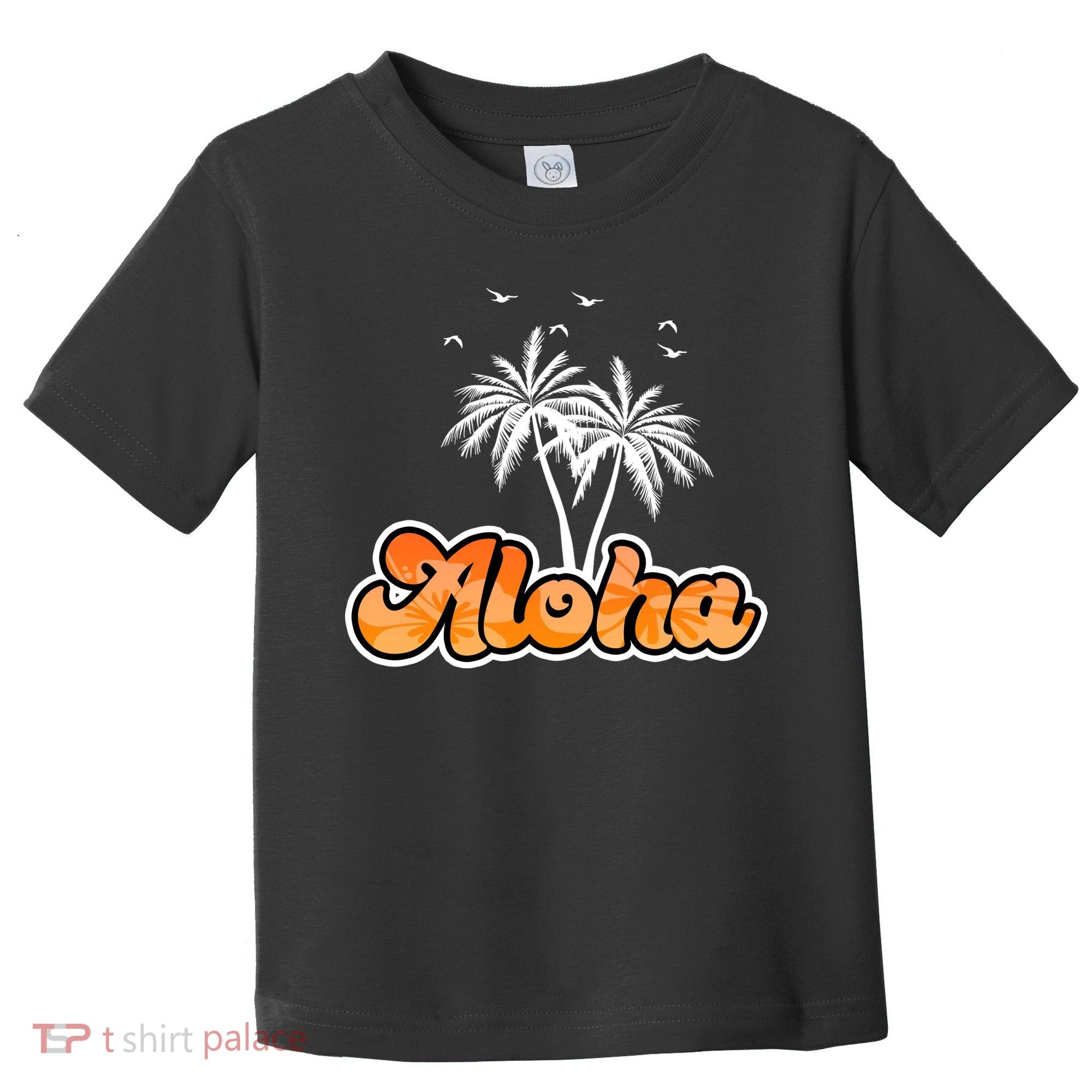 Aloha Palm Trees Hawaii Tropical Toddler T-Shirt