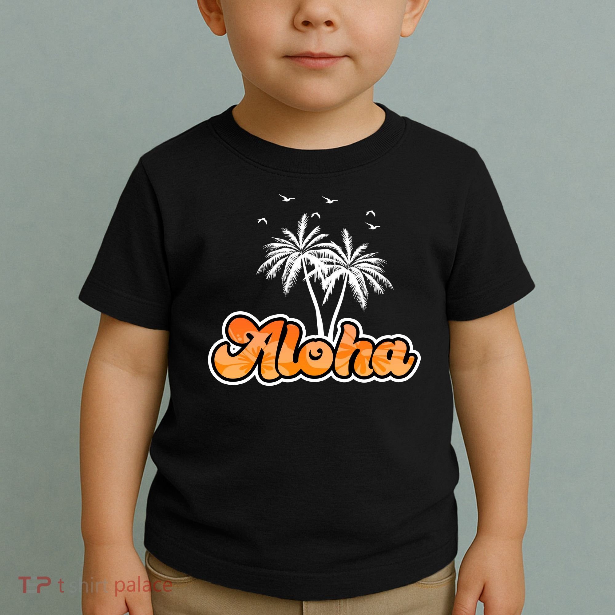 Aloha Palm Trees Hawaii Tropical Toddler T-Shirt