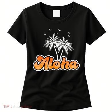 Aloha Palm Trees Hawaii Tropical Women's T-Shirt