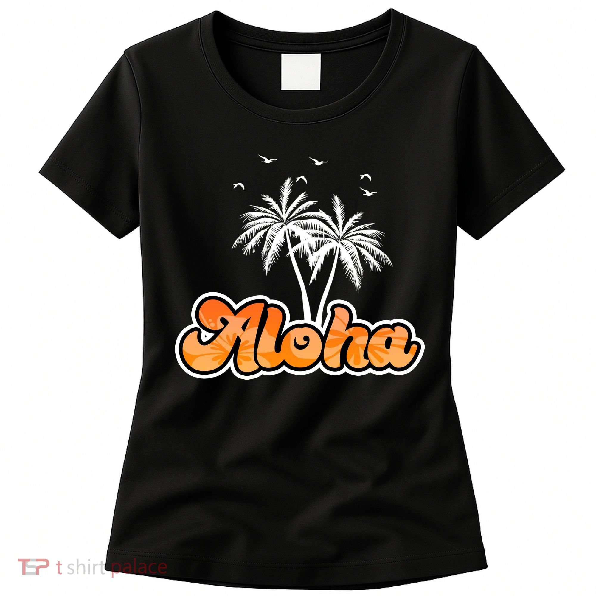 Aloha Palm Trees Hawaii Tropical Women's T-Shirt
