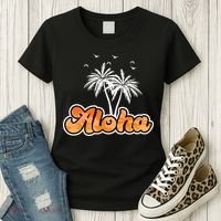 Aloha Palm Trees Hawaii Tropical Women's T-Shirt thumb 3