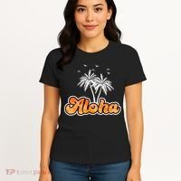 Aloha Palm Trees Hawaii Tropical Women's T-Shirt thumb 4