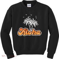 Aloha Palm Trees Hawaii Tropical Kids Sweatshirt thumb 0