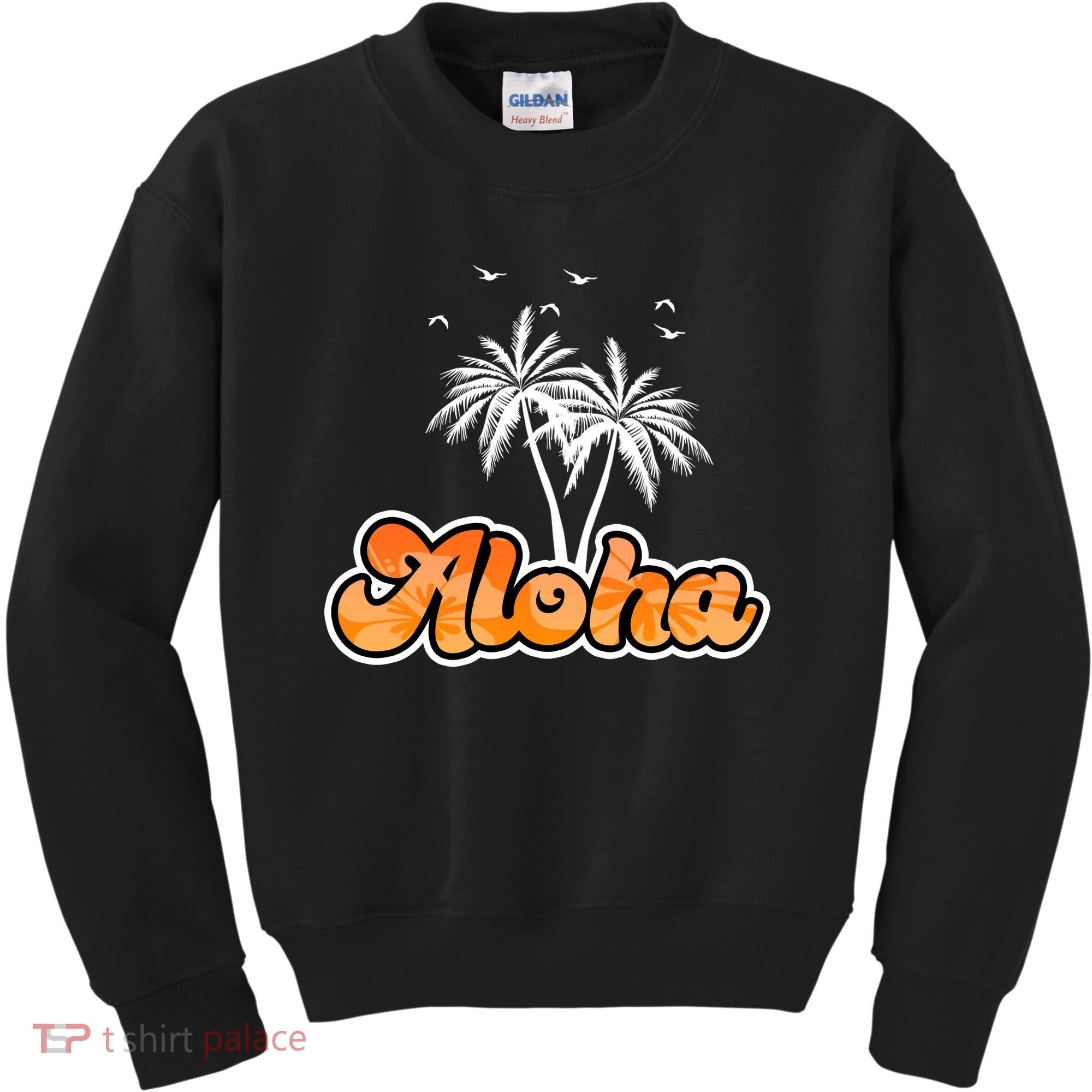 Aloha Palm Trees Hawaii Tropical Kids Sweatshirt