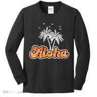 Aloha Palm Trees Hawaii Tropical Kids Long Sleeve Shirt thumb 0
