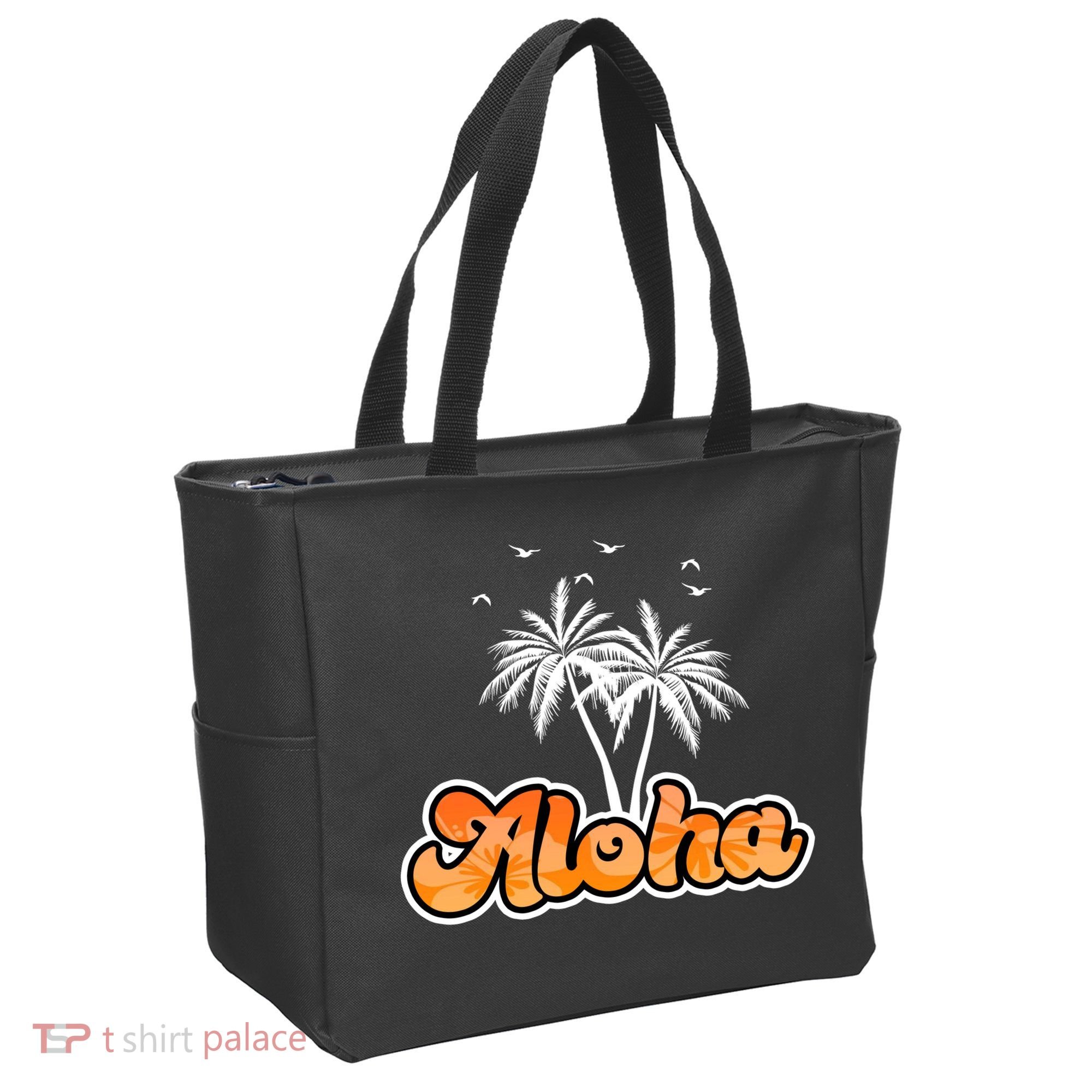 Aloha Palm Trees Hawaii Tropical Tote Bag