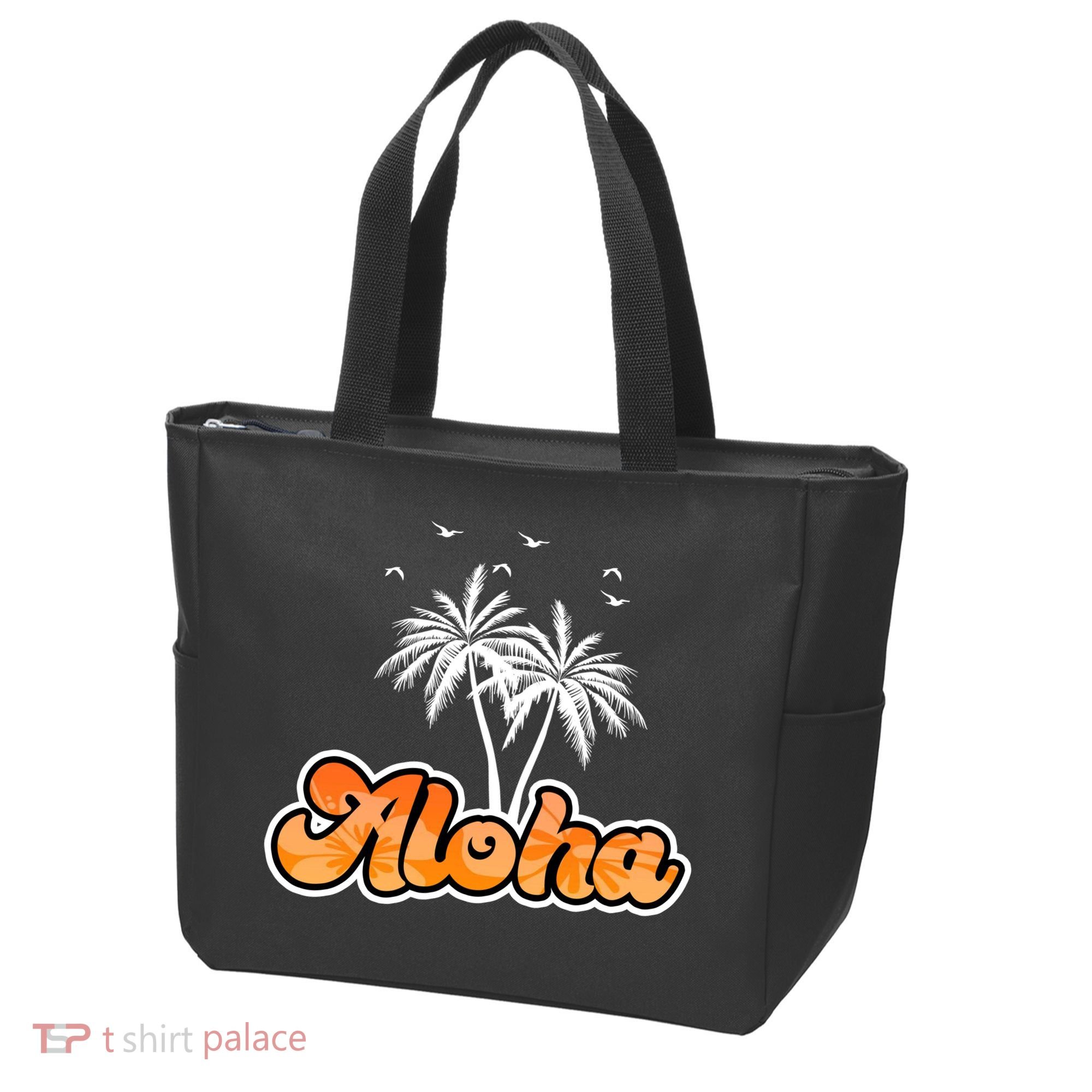 Aloha Palm Trees Hawaii Tropical Tote Bag