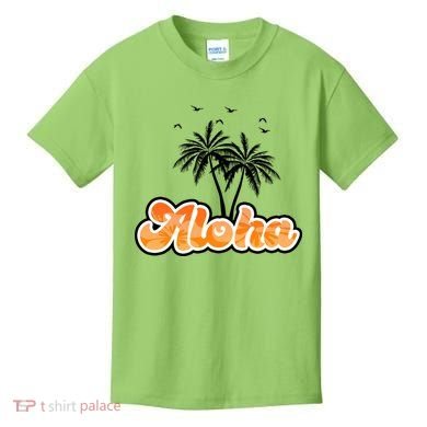 Aloha Palm Trees Hawaii Tropical Kids T-Shirt