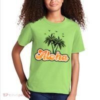 Aloha Palm Trees Hawaii Tropical Kids T-Shirt thumb 2
