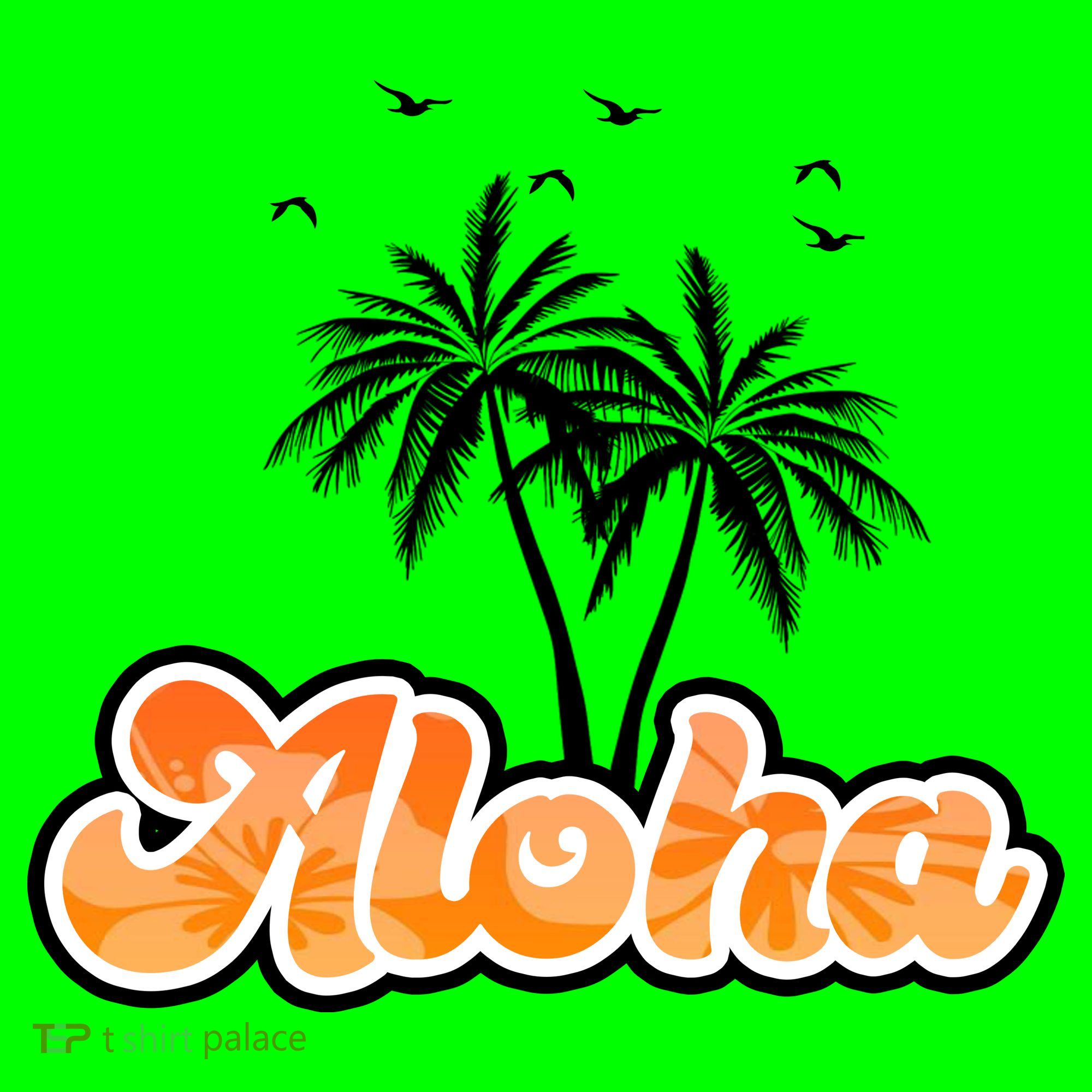 Aloha Palm Trees Hawaii Tropical Kids T-Shirt