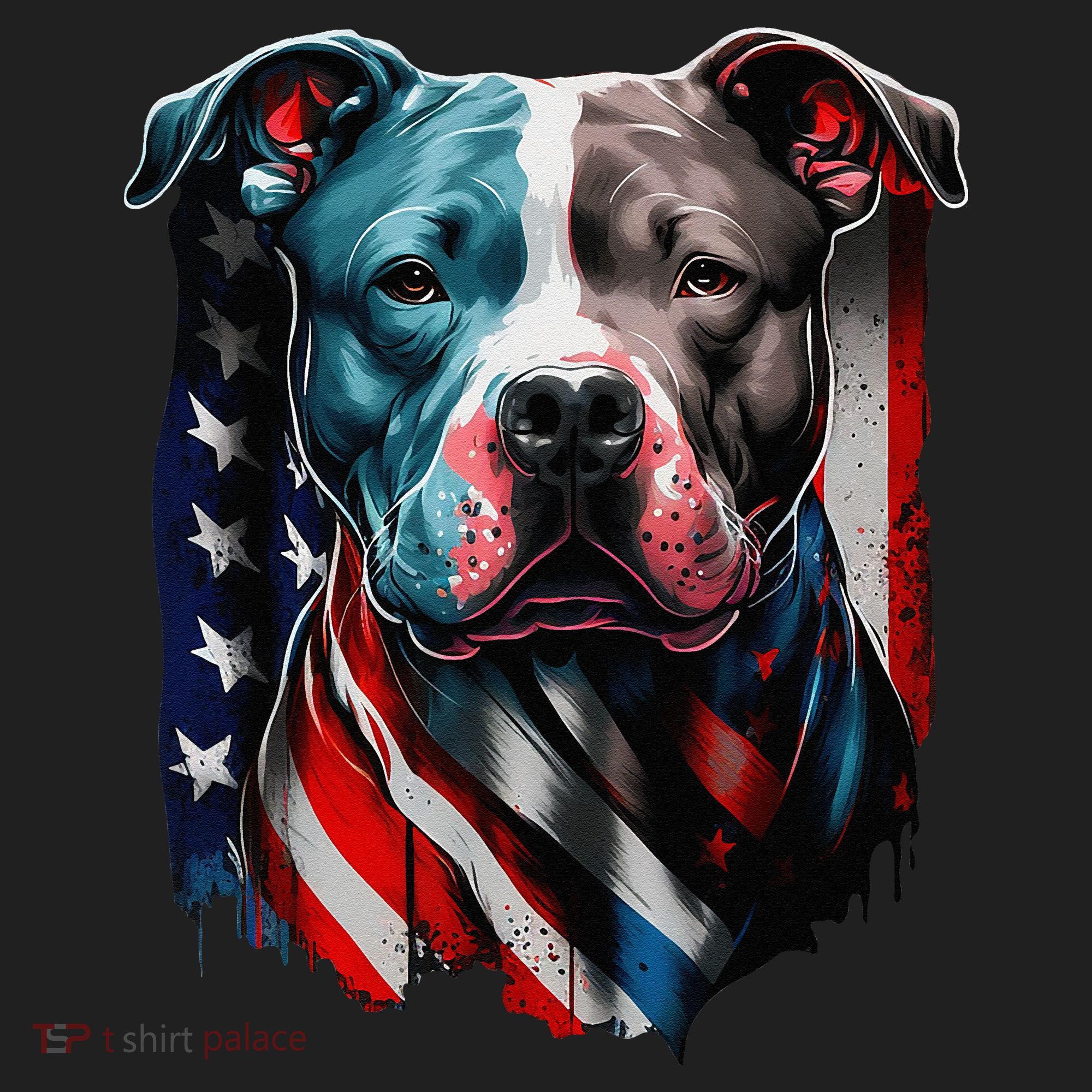 American Pitbull Terrier USA Flag Patriotic Dog Women's Sweatshirt