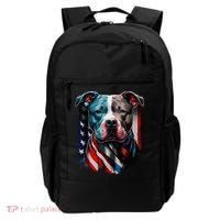 American Pitbull Terrier USA Flag Patriotic Dog Backpack thumb 0