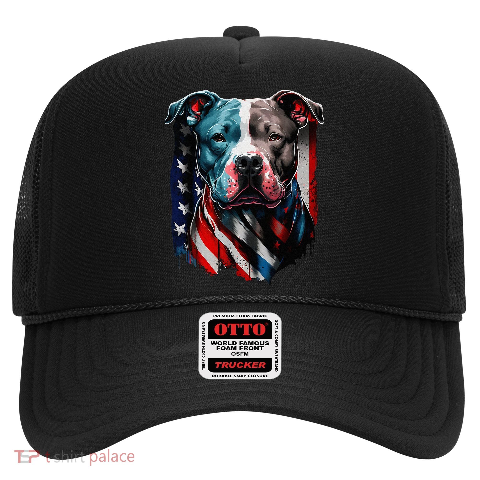 American Pitbull Terrier USA Flag Patriotic Dog Hat