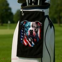 American Pitbull Terrier USA Flag Patriotic Dog Golf Towel thumb 2