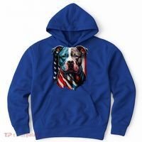 American Pitbull Terrier USA Flag Patriotic Dog Hoodie thumb 0