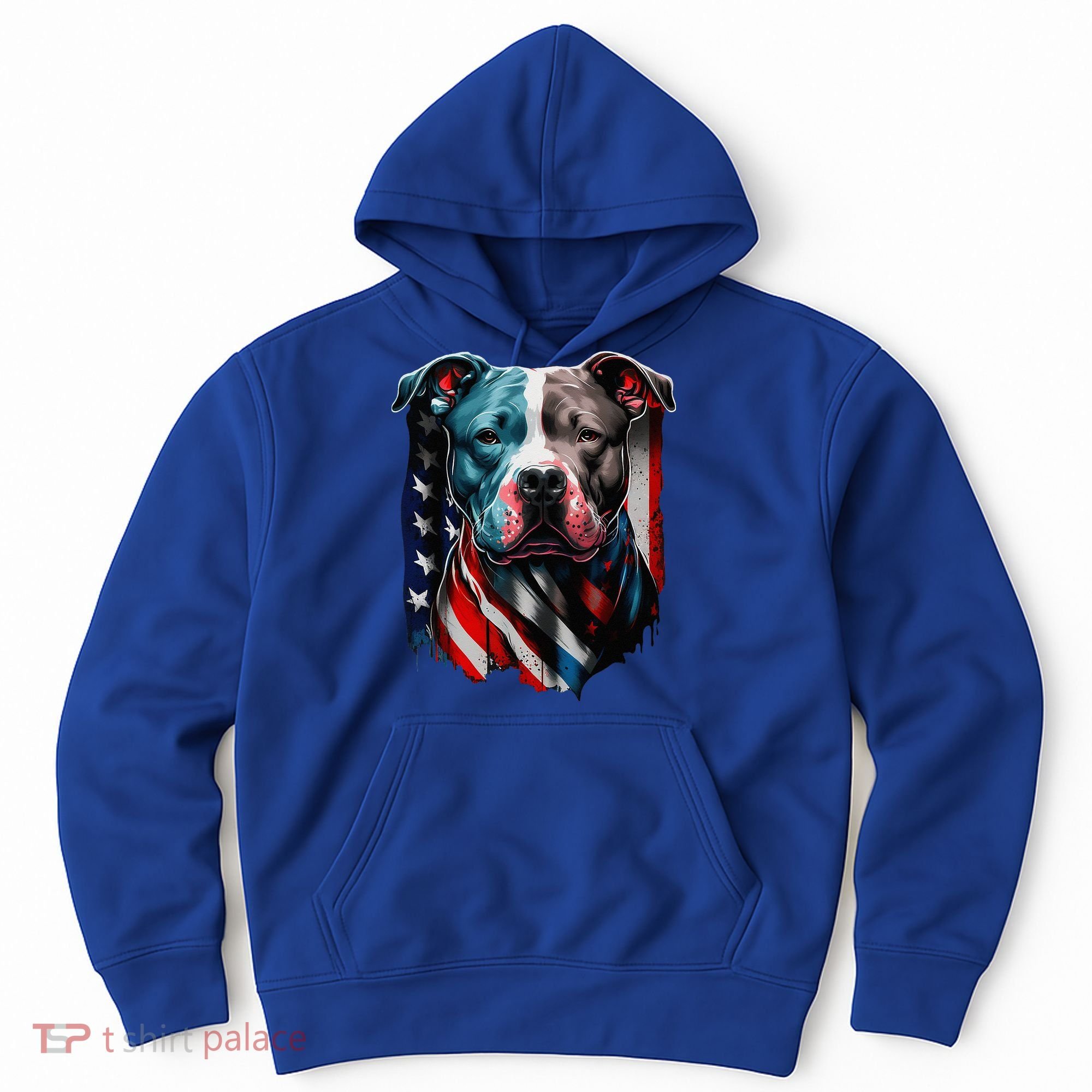 American Pitbull Terrier USA Flag Patriotic Dog Hoodie