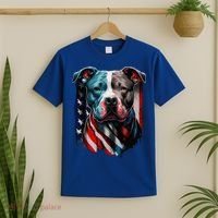 American Pitbull Terrier USA Flag Patriotic Dog T-Shirt thumb 2