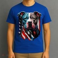 American Pitbull Terrier USA Flag Patriotic Dog T-Shirt thumb 3