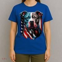 American Pitbull Terrier USA Flag Patriotic Dog T-Shirt thumb 4