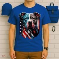 American Pitbull Terrier USA Flag Patriotic Dog T-Shirt thumb 6