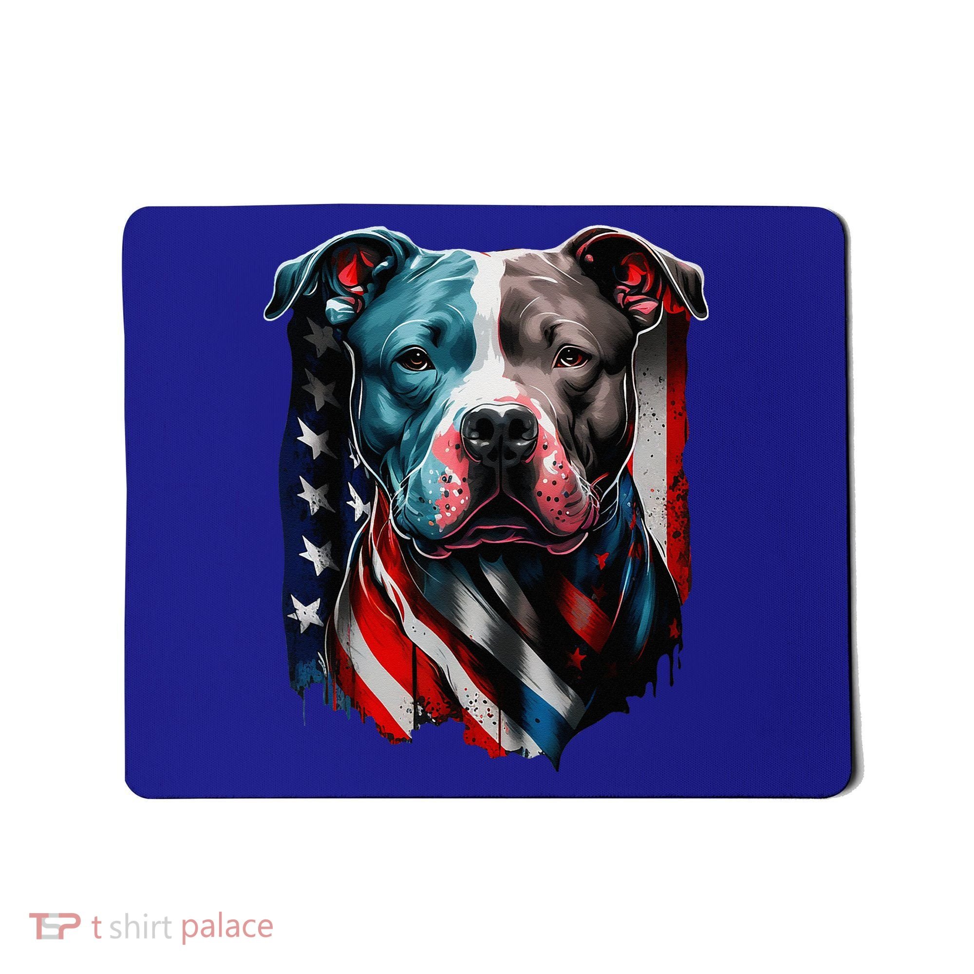 American Pitbull Terrier USA Flag Patriotic Dog Mousepad