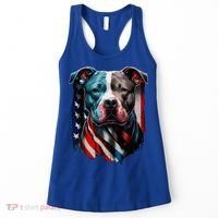 American Pitbull Terrier USA Flag Patriotic Dog Women's Tank Top thumb 0