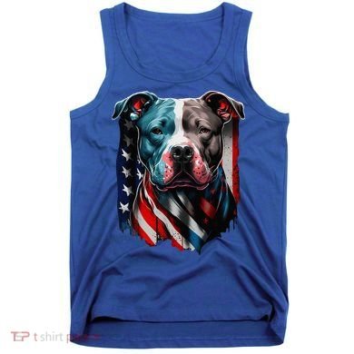 American Pitbull Terrier USA Flag Patriotic Dog Tank Top