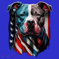 American Pitbull Terrier USA Flag Patriotic Dog Women's T-Shirt thumb 6