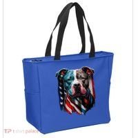American Pitbull Terrier USA Flag Patriotic Dog Tote Bag thumb 2
