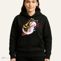 Axolotl Playing Trombone  Marching Band Trombone Hoodie thumb 5
