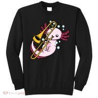 Axolotl Playing Trombone  Marching Band Trombone Sweatshirt thumb 0