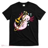 Axolotl Playing Trombone  Marching Band Trombone T-Shirt thumb 0
