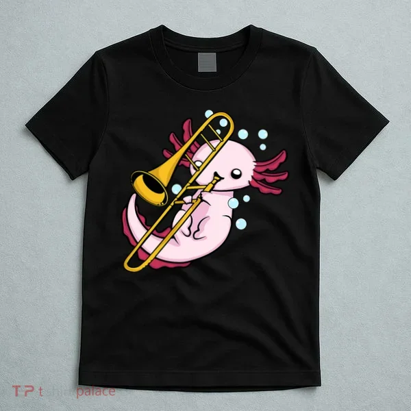 Axolotl Playing Trombone  Marching Band Trombone T-Shirt