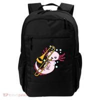 Axolotl Playing Trombone  Marching Band Trombone Backpack thumb 0
