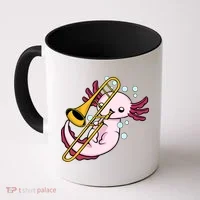 Axolotl Playing Trombone  Marching Band Trombone Coffee Mug thumb 0