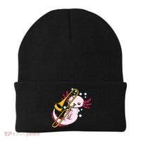 Axolotl Playing Trombone  Marching Band Trombone Beanie thumb 0