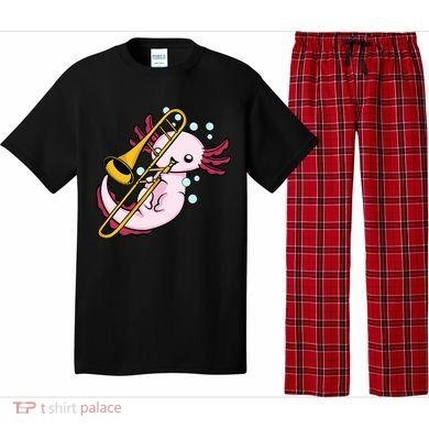 Axolotl Playing Trombone  Marching Band Trombone Pajama Set
