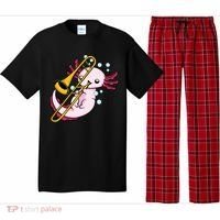 Axolotl Playing Trombone  Marching Band Trombone Pajama Set thumb 0