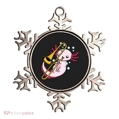 Axolotl Playing Trombone  Marching Band Trombone Ornament