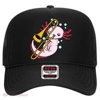 Axolotl Playing Trombone  Marching Band Trombone Hat thumb 0