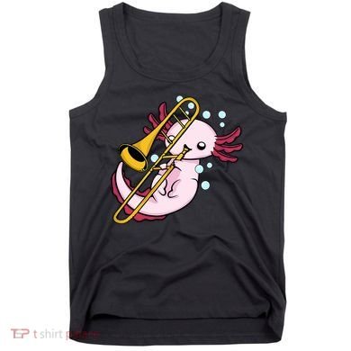 Axolotl Playing Trombone  Marching Band Trombone Tank Top