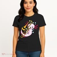 Axolotl Playing Trombone  Marching Band Trombone Women's T-Shirt thumb 4