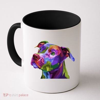 American Pitbull Terrier Pop Art Portrait For Dog Owners Gift Coffee Mug