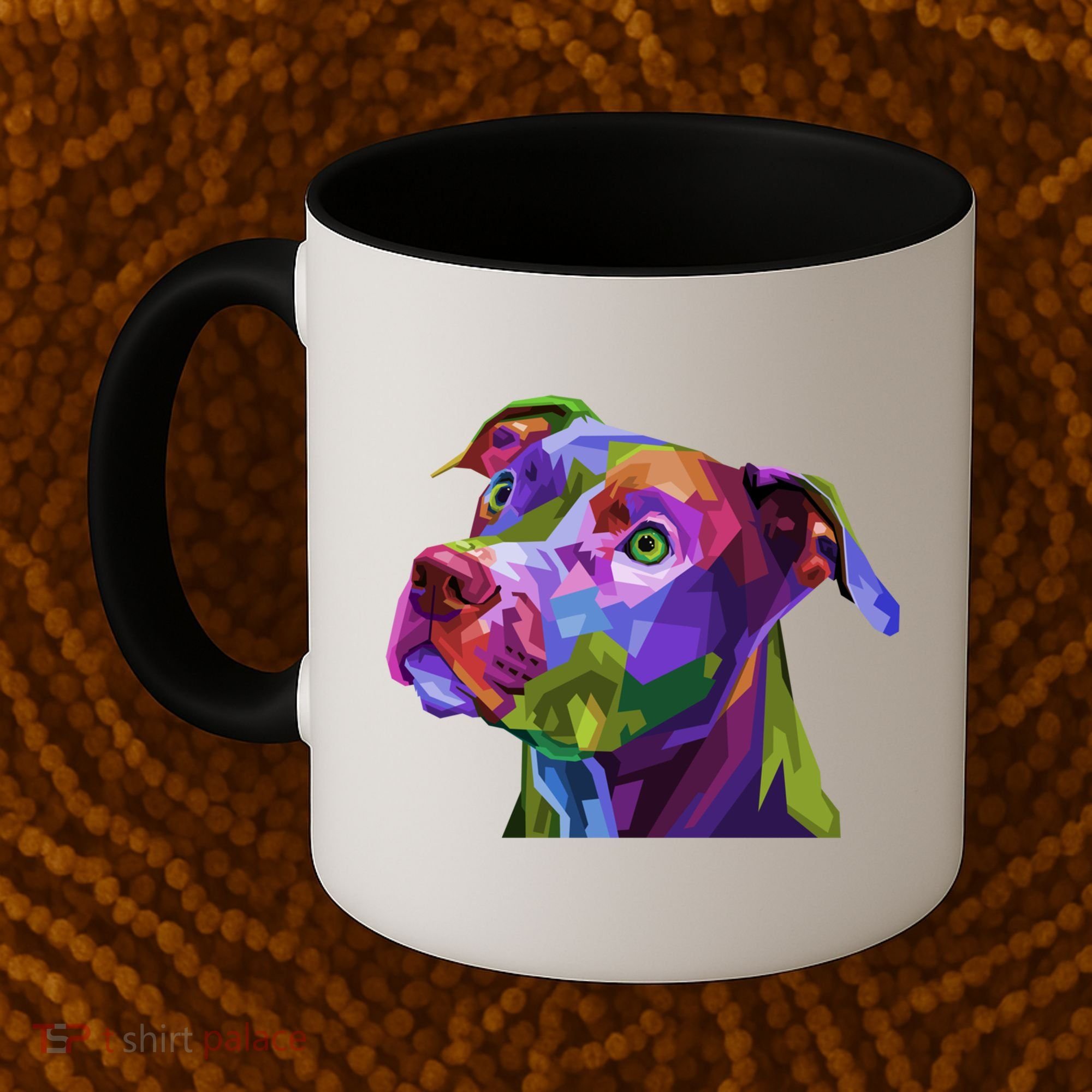 American Pitbull Terrier Pop Art Portrait For Dog Owners Gift Coffee Mug