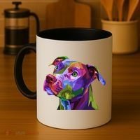 American Pitbull Terrier Pop Art Portrait For Dog Owners Gift Coffee Mug thumb 4