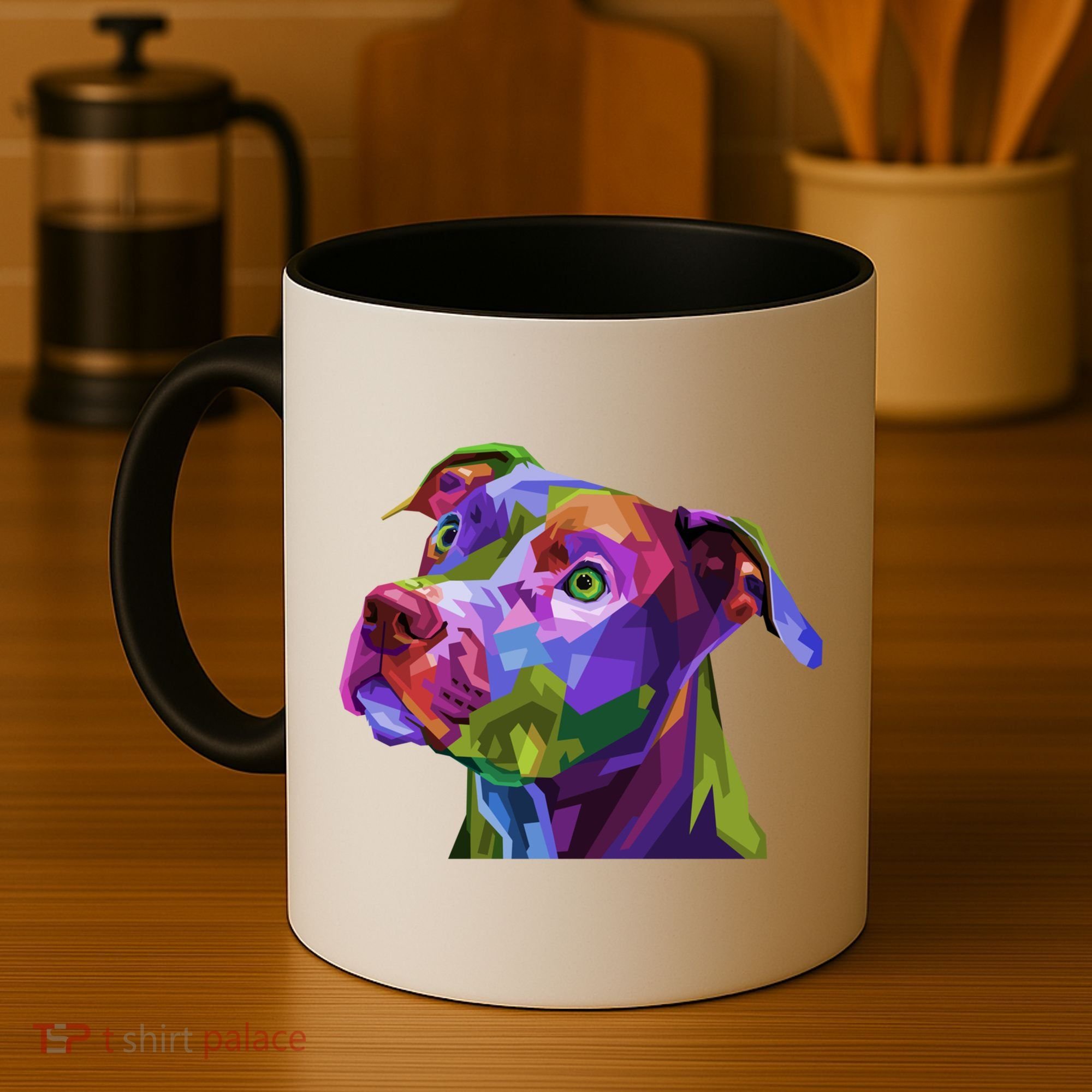 American Pitbull Terrier Pop Art Portrait For Dog Owners Gift Coffee Mug