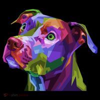 American Pitbull Terrier Pop Art Portrait For Dog Owners Gift Coffee Mug thumb 5