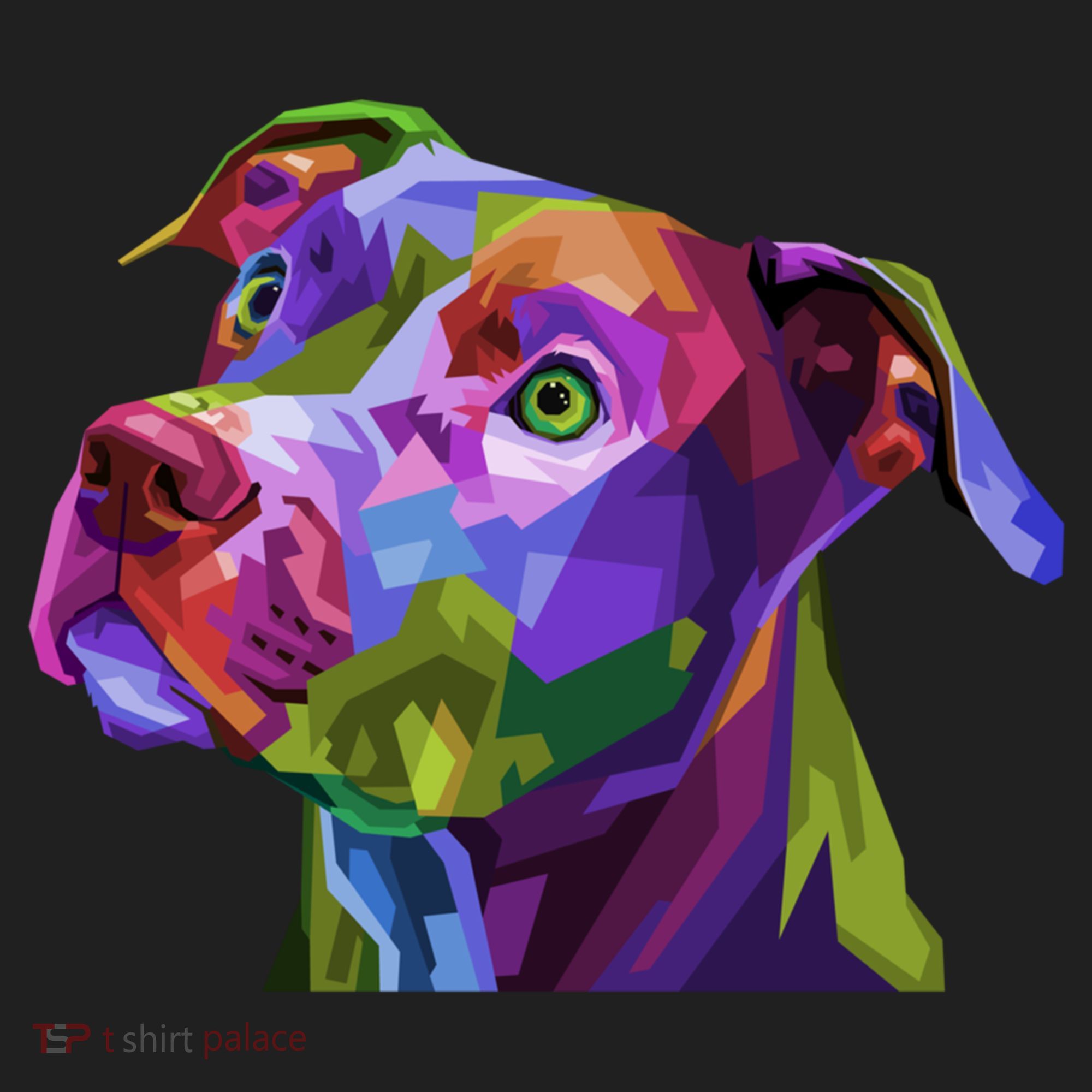 American Pitbull Terrier Pop Art Portrait For Dog Owners Gift Beanie