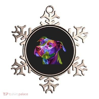 American Pitbull Terrier Pop Art Portrait For Dog Owners Gift Ornament
