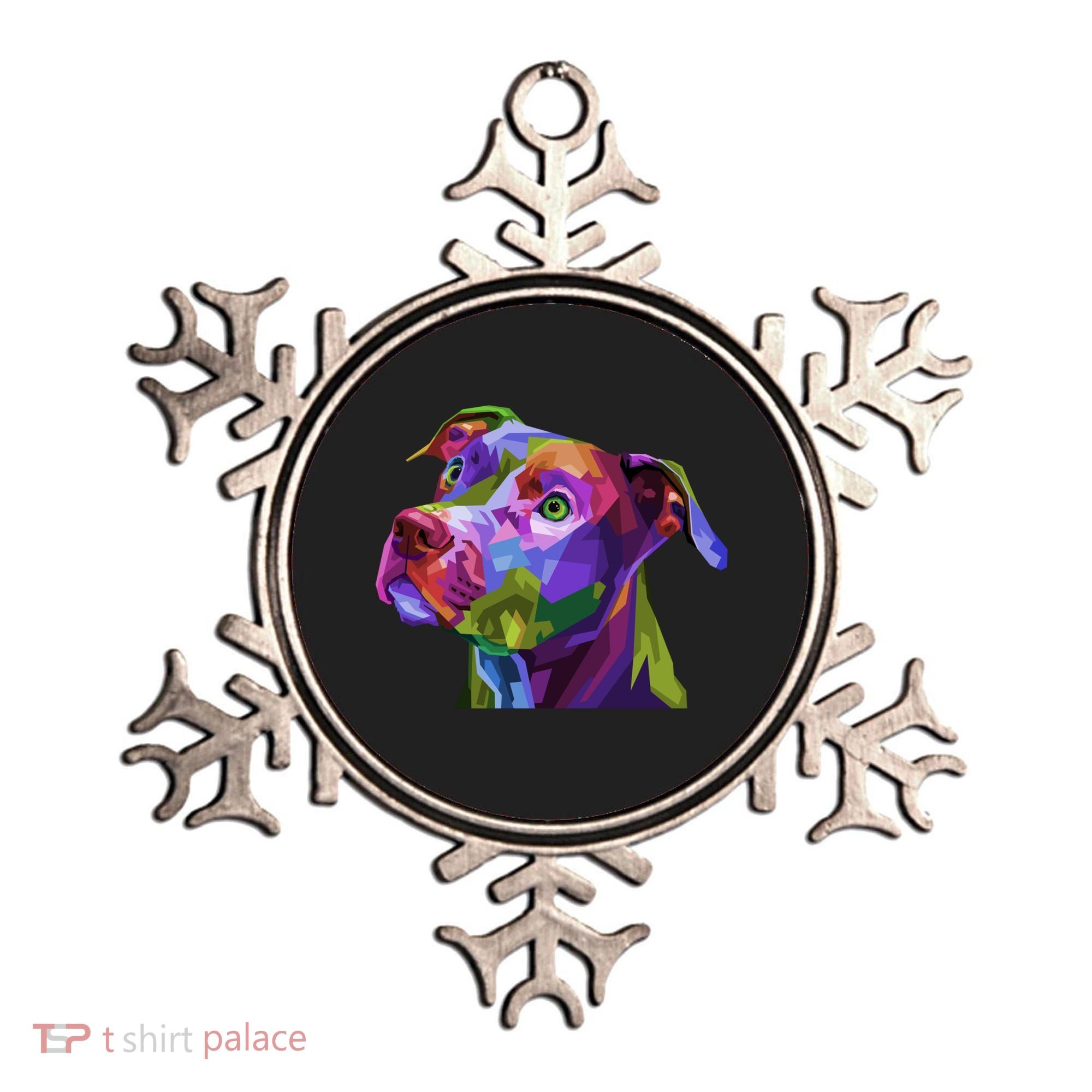 American Pitbull Terrier Pop Art Portrait For Dog Owners Gift Ornament